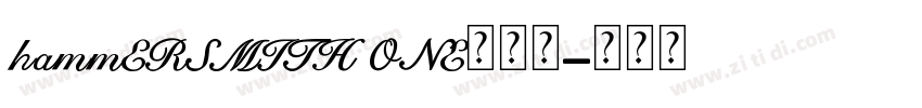 hammERSMITH ONE的字体字体转换